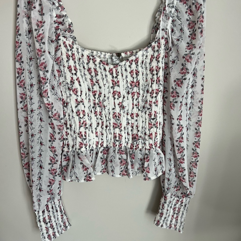 Floral Long Sleeve Women's Top